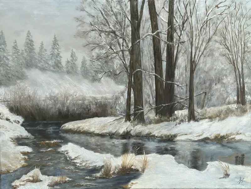 Winter's Colours; Oil on Canvas